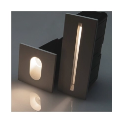 E319 OUTDOOR STEP LIGHT LED 3W 3000K ALUMINIUM WHITE IP65 Zambelis Lights